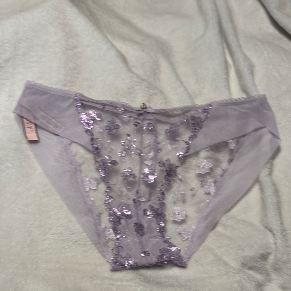 Victoria's Secret Purple Sequin Lace Panties